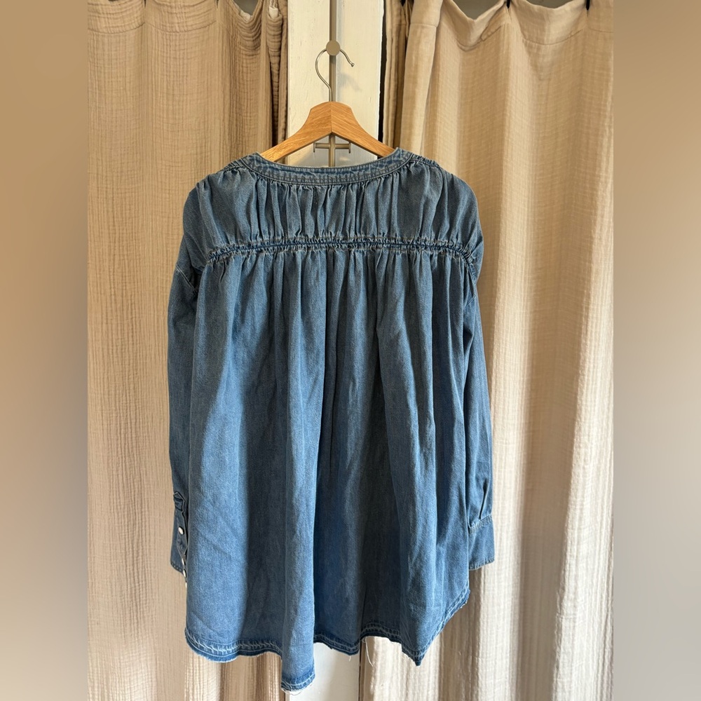Like new Free People Denim Tunic Top- Small - Picture 8 of 11